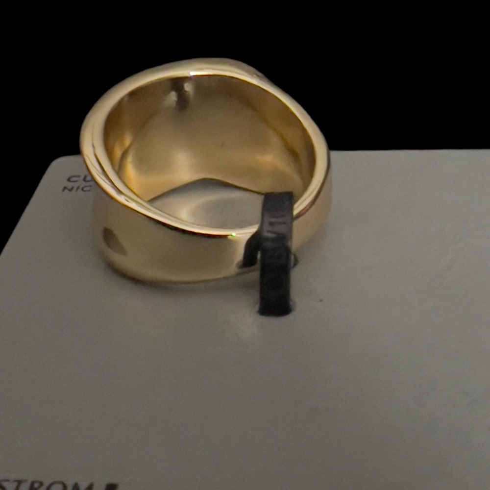 Nordstrom Rack Ring Size 7 Gold Tone Cubic Zirconia Nickel Free Ring Size 7 NWT - Picture 3 of 10